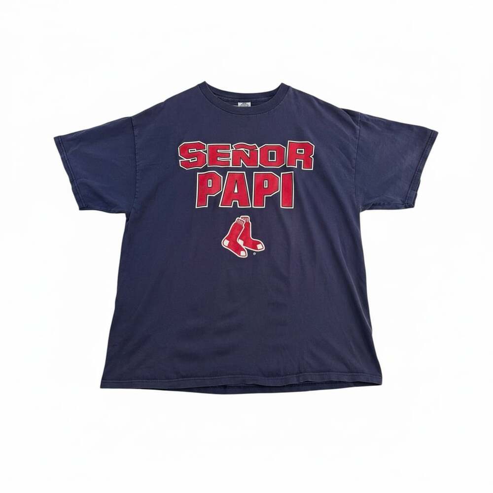 Vintage 2004 David Ortiz Big Papi Señor Papi Red Sox T Shirt XL